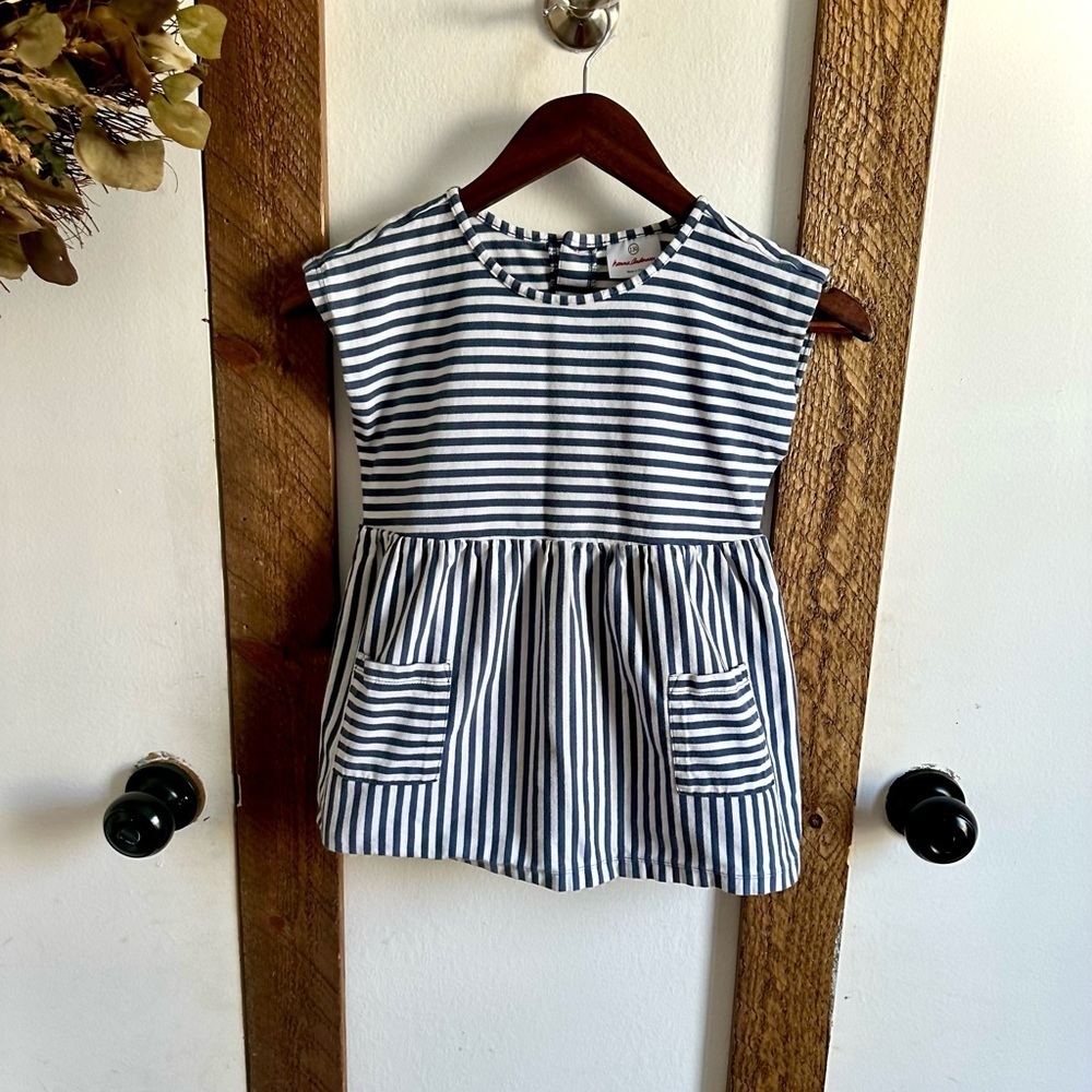 Hanna Andersson Girls Striped Peplum Blouse Size 130 (size 8)
